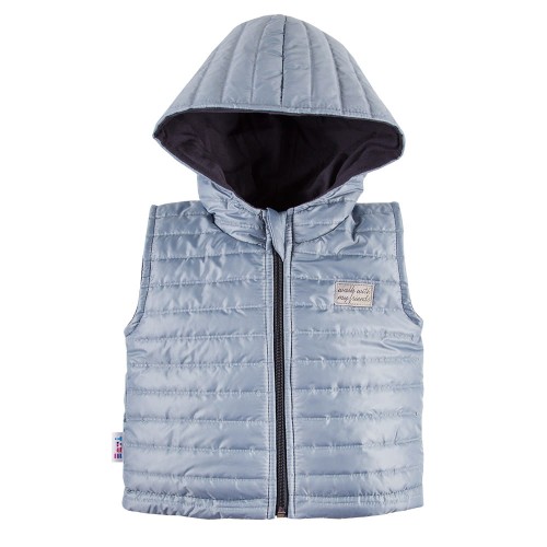 Prošívaná vesta s kapucí LAZY DAYS modrá 