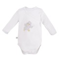Body zavinovací s dlouhým rukávem NEWBORN bílé