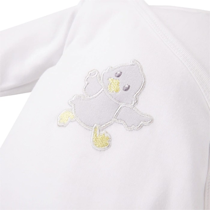 Bodysuit cardigan long sleeve duck white