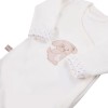 Body zavinovací s dlouhým rukávem NEWBORN ecru