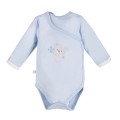 Body zavinovací s dlouhým rukávem NEWBORN modré