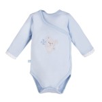 Body zavinovací s dlouhým rukávem NEWBORN modré