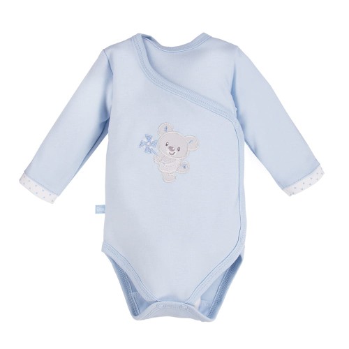Bodysuit cardigan long sleeve koala blue