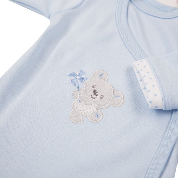 Bodysuit cardigan long sleeve koala blue