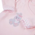 Body zavinovací s dlouhým rukávem NEWBORN růžové