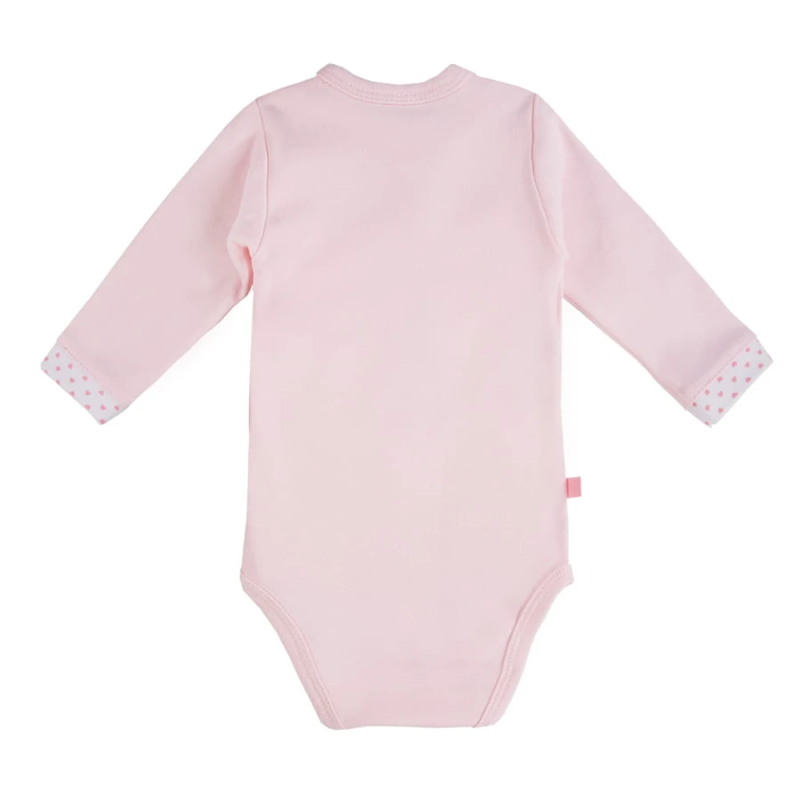 Body zavinovací s dlouhým rukávem NEWBORN růžové