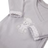 Body zavinovací s dlouhým rukávem NEWBORN šedé