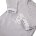 Body zavinovací s dlouhým rukávem NEWBORN šedé
