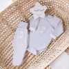 Body zavinovací s dlouhým rukávem NEWBORN šedé