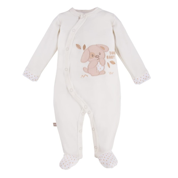 Sleepsuit dog ecru