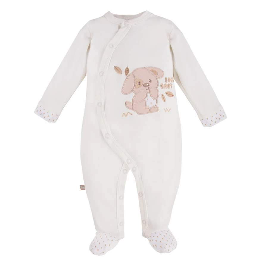 Sleepsuit dog ecru