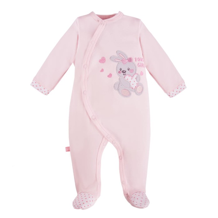 Sleepsuit bunny pink