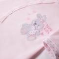 Sleepsuit bunny pink