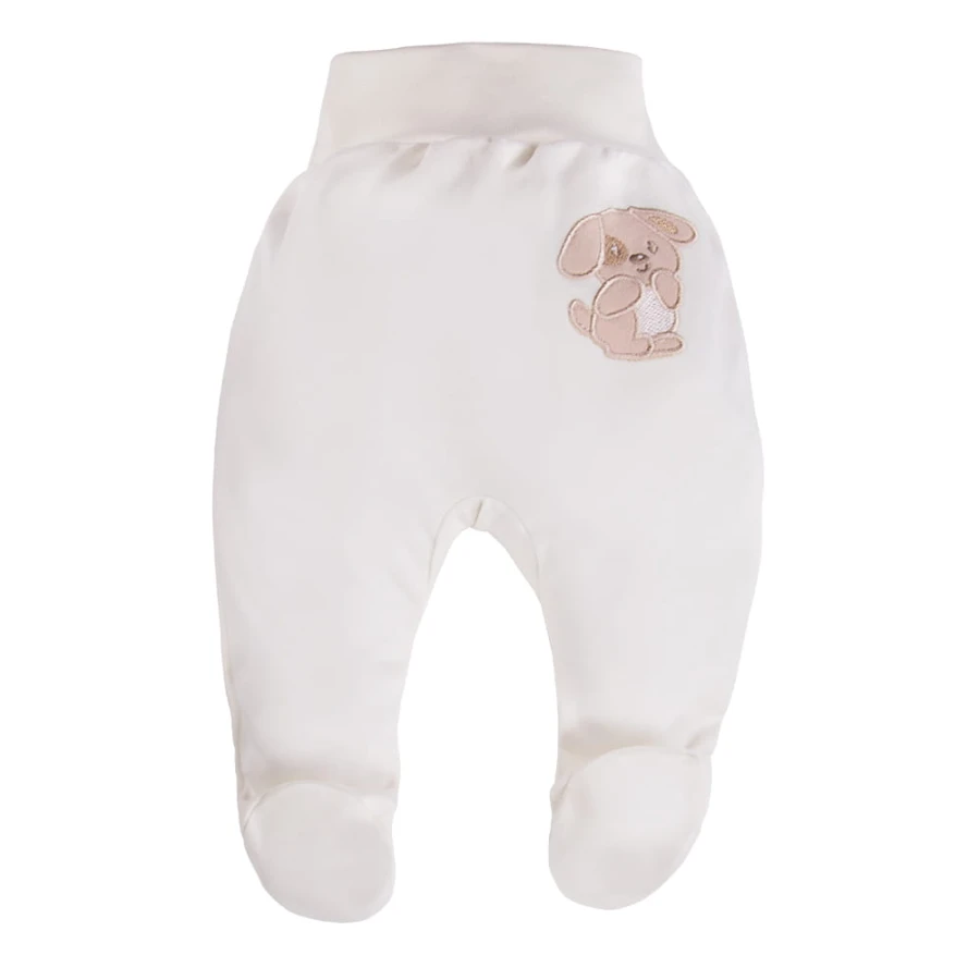 Joggers with feet dog ecru
