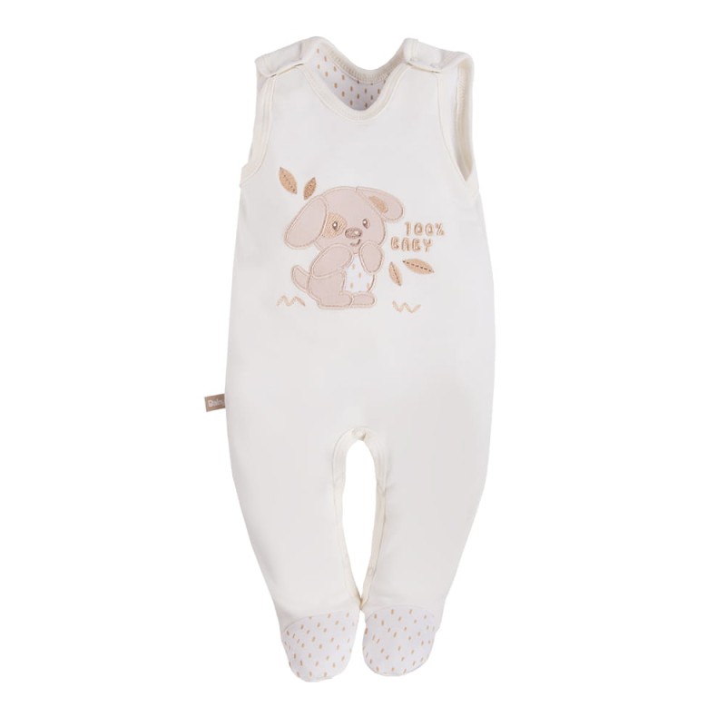 Romper suit dog ecru