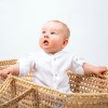 White muslin shirt with mandarin collar