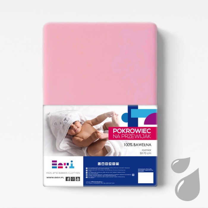 Changing cover waterproof pink 50x70