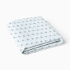 Jersey fitted sheet with flowers blue with stars