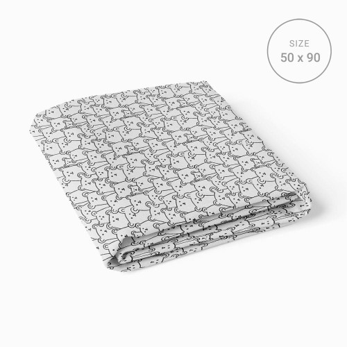 Jersey prostěradlo do postýlky šedé s medvídky 90x50