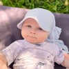 Muslin hat with elastic light blue