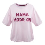 Oversize tričko pro maminky s potiskem růžové