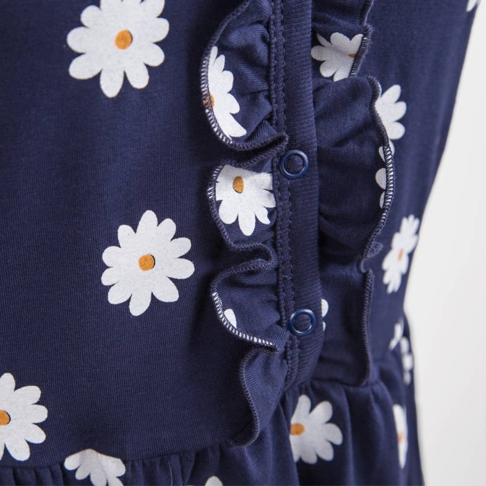 Pregnancy shirt navy blue with daisies LINDA
