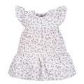sukienka muślinowa dziecięca w kwiatuszki ecru