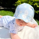 Dětská modrá čepička z bambusové viskózy 