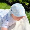 Bamboo hat with elastic blue