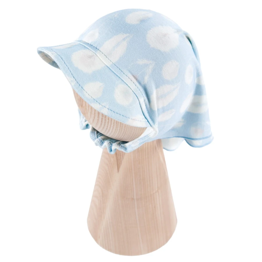 Bamboo hat with elastic blue