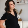 Těhotenská košile Linda na knoflíky černá
