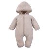 Beige children's overall made of merino wool fleece