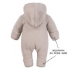 Beige children's overall made of merino wool fleece
