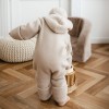 Beige children's overall made of merino wool fleece