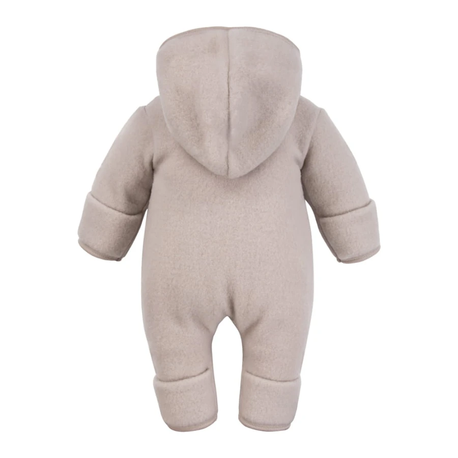 Beige children's overall made of merino wool fleece