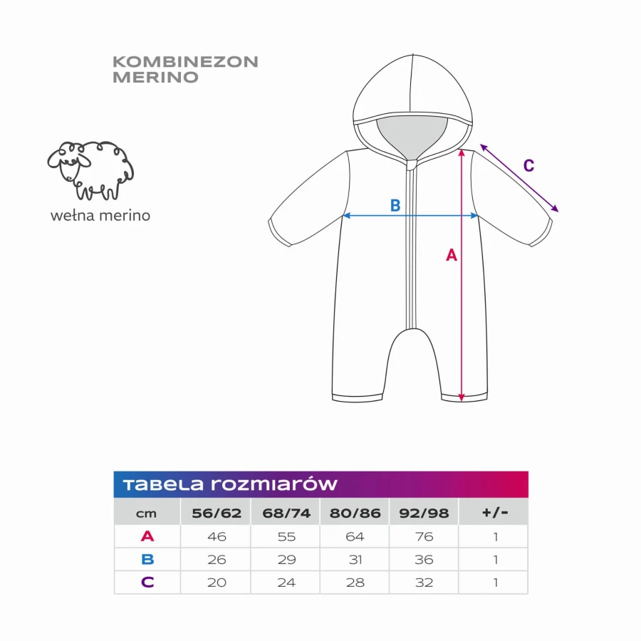 Beige children's overall made of merino wool fleece