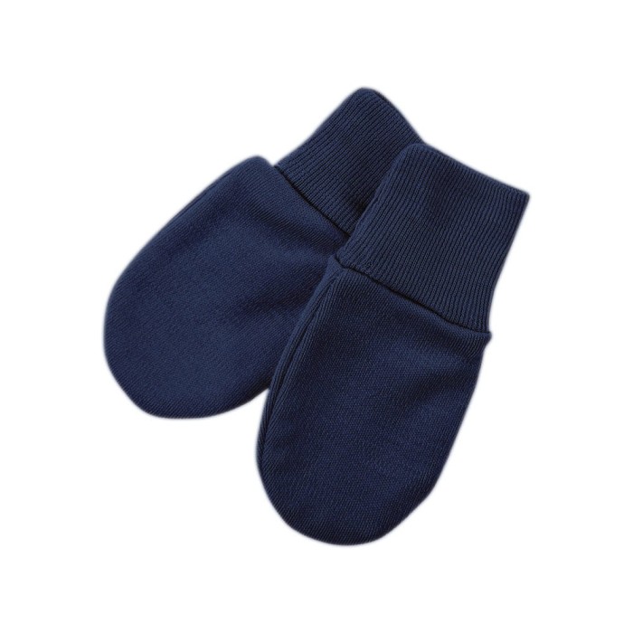 Merino baby mittens 0–3 months navy blue
