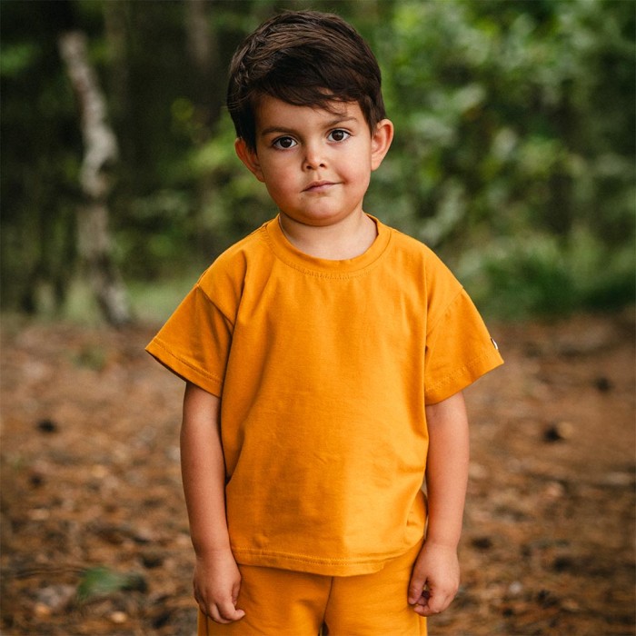 Honey yellow oversize children's T-shirt