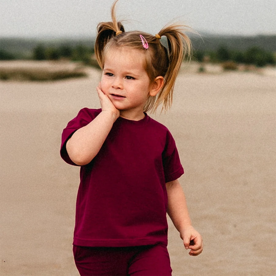 Maroon Oversize children's T-shirt