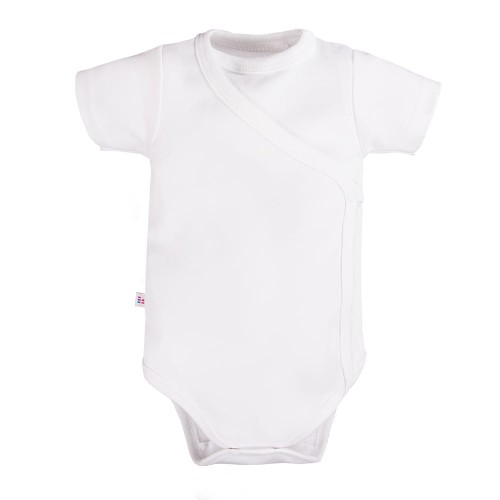 Body zavinovací s krátkým rukávem bílé