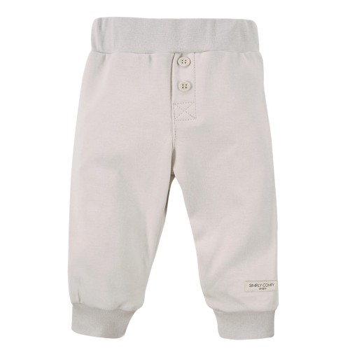 Pants with buttons beige