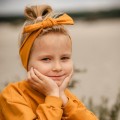 opaska dziewczęca z kokardą miodowa