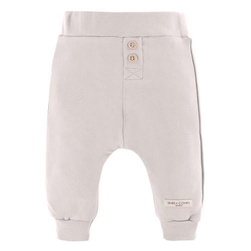 Trousers beige with buttons