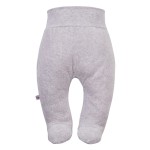 Kojenecké polodupačky z veluru šedé s medvídky