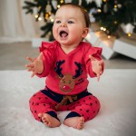 Christmas Raspberry Cotton Set – Hi Reindeer Collection