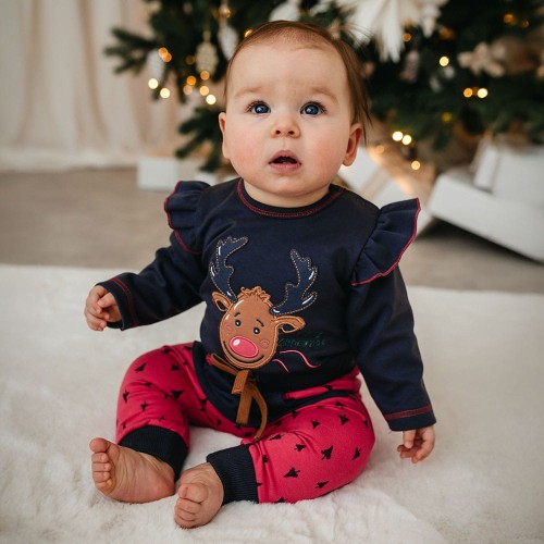 Christmas Pink Cotton Set – Hi Reindeer Collection