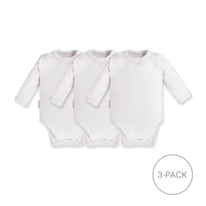 Bílé zavinovací body pro miminka 3 kusy