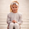 Béžová bavlněná halenka s volánky na ramenou