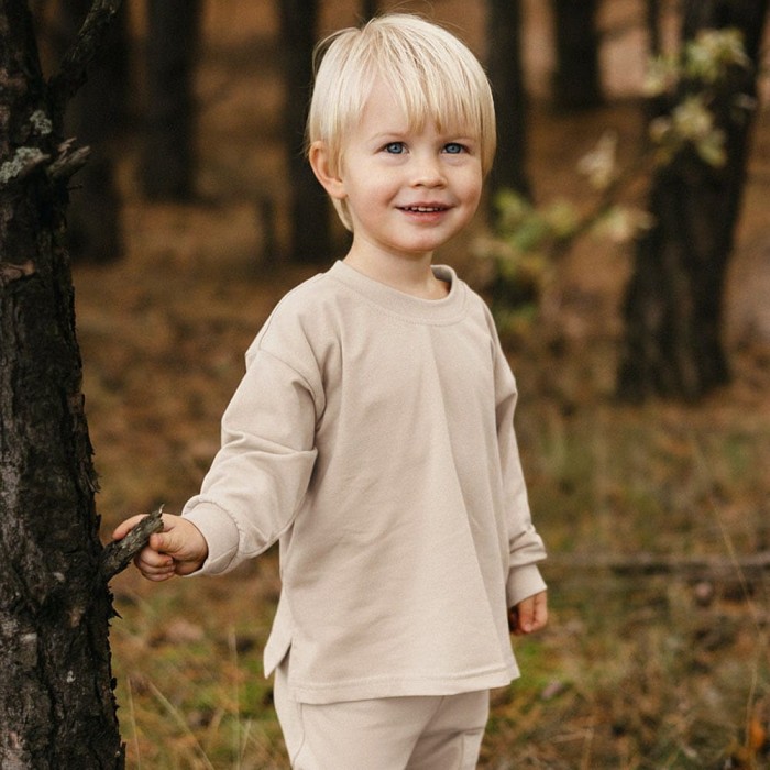 Beige longsleeve blouse