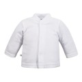 White velour baby set with duck embroidery